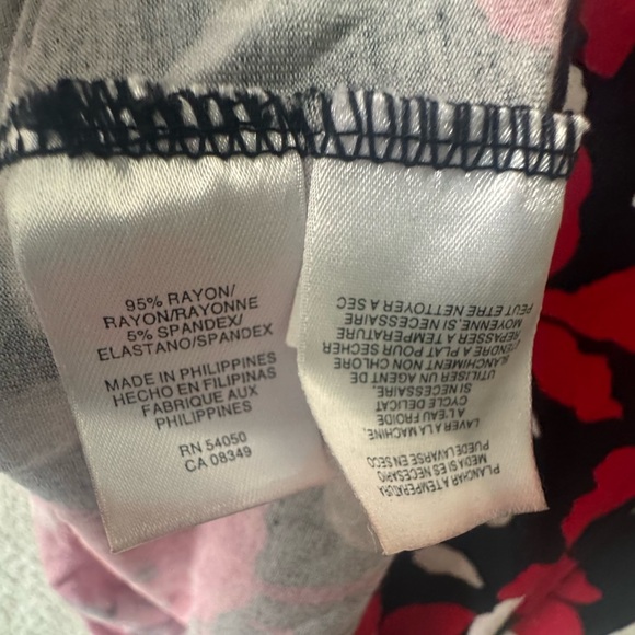 Anne Klein Vintage Y2K Floral Balloon Sleeve Stretch Jersey Knit Top BlouseTunic - Picture 13 of 16